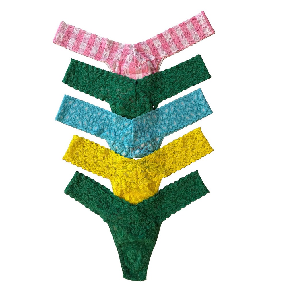 Hanky Panky Signature Lace Low Rise Thong One Size 2-12 NWT 5 Pack